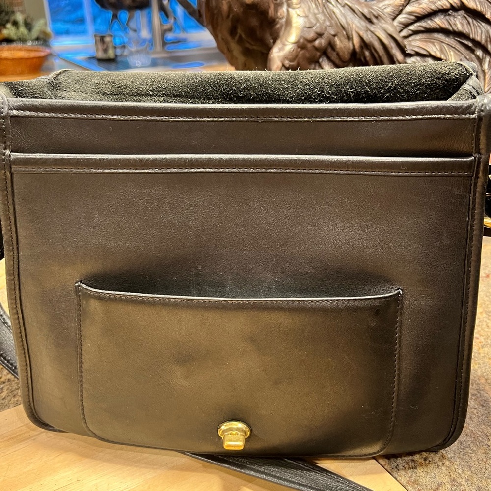 Classic Vintage Coach Stewardess Saddle Bag Black - Picture 4 of 13